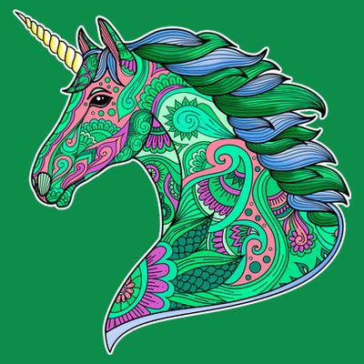 Colorful Pattern Unicorn T-Shirt