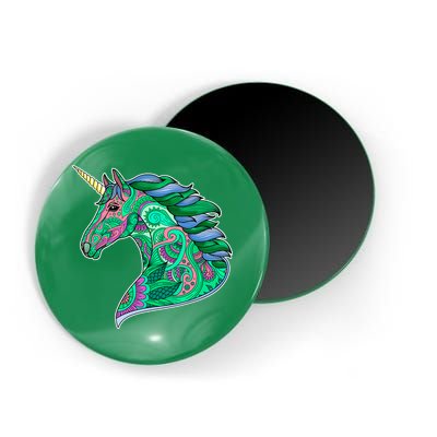 Colorful Pattern Unicorn Magnet