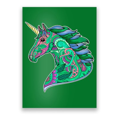 Colorful Pattern Unicorn Poster