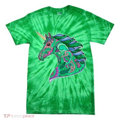 Colorful Pattern Unicorn Tie-Dye T-Shirt