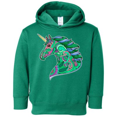 Colorful Pattern Unicorn Toddler Hoodie