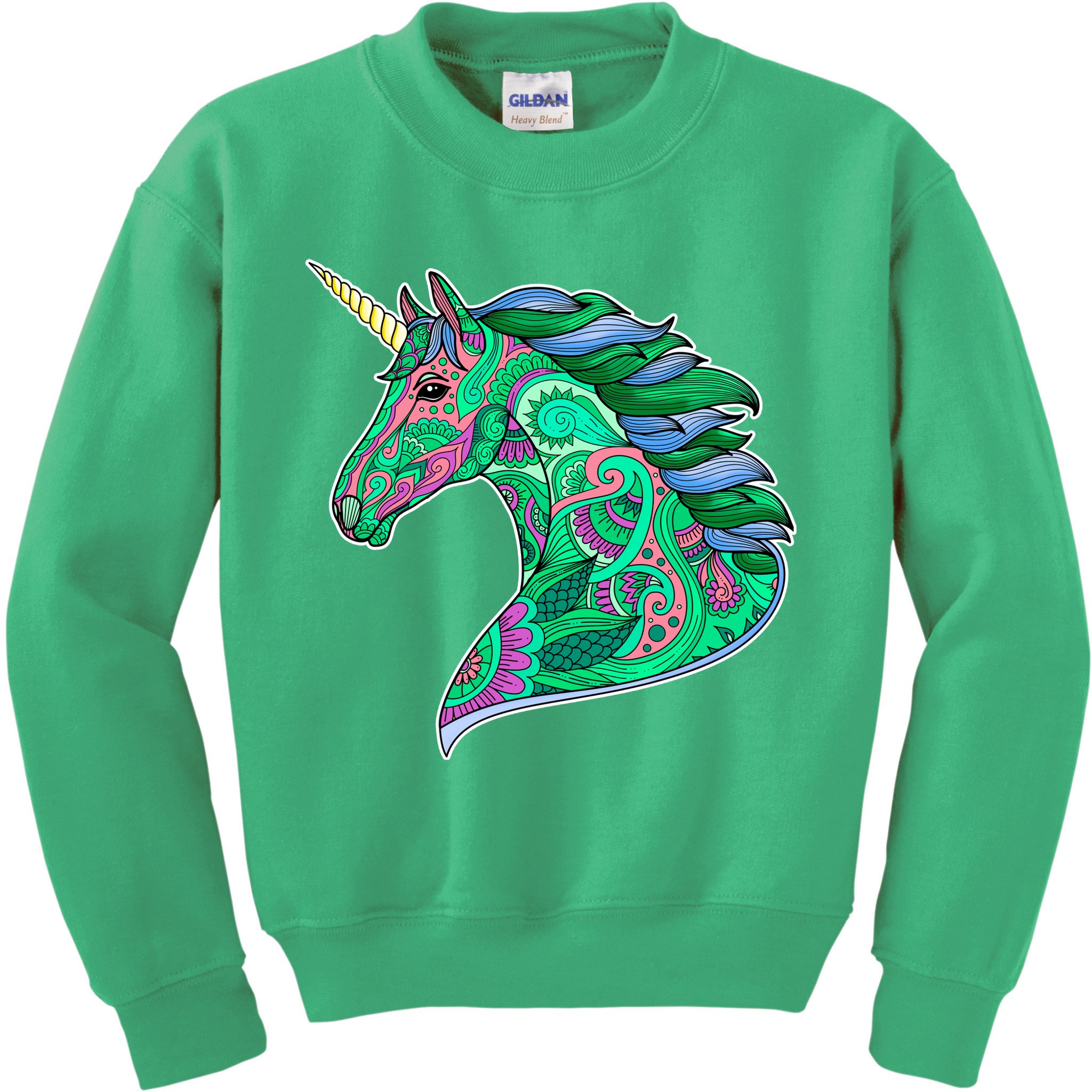 Colorful Pattern Unicorn Kids Sweatshirt