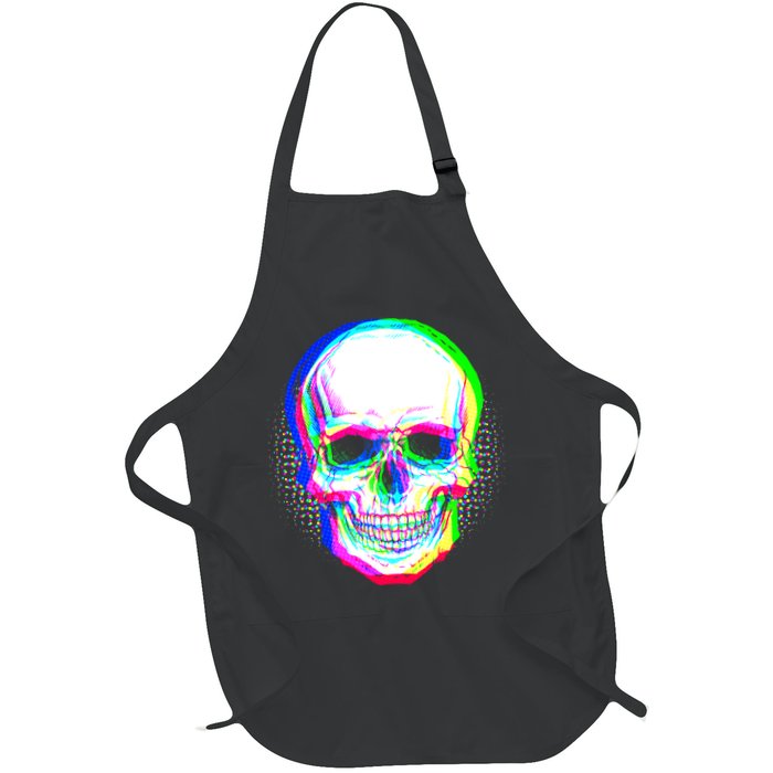 Colorful Pixelated Skull  Apron