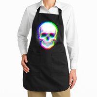 Colorful Pixelated Skull  Apron
