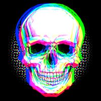 Colorful Pixelated Skull  Apron