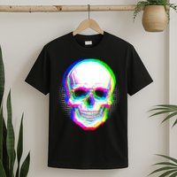 Colorful Pixelated Skull  T-Shirt