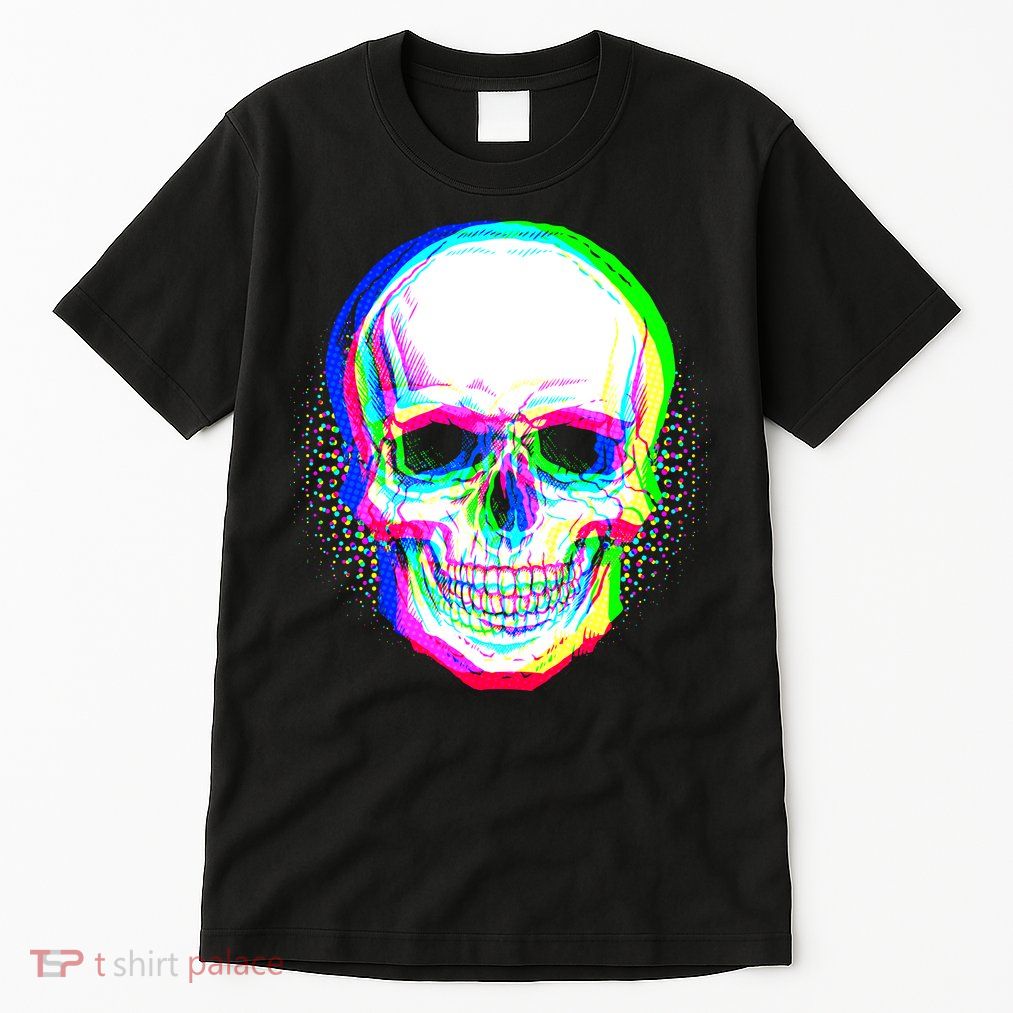 Colorful Pixelated Skull  Tall T-Shirt