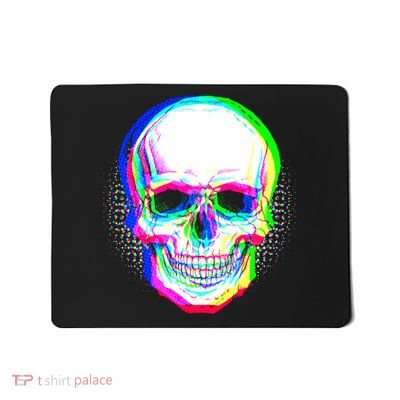 Colorful Pixelated Skull  Mousepad