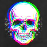 Colorful Pixelated Skull  Golf Towel