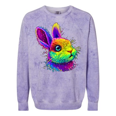 Colorful Rabbit Bunny Art Colorblast Crewneck Sweatshirt