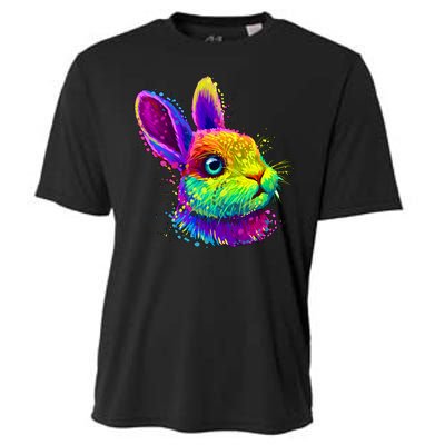 Colorful Rabbit Bunny Art Cooling Performance Crew T-Shirt