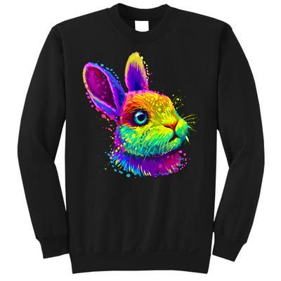 Colorful Rabbit Bunny Art Sweatshirt