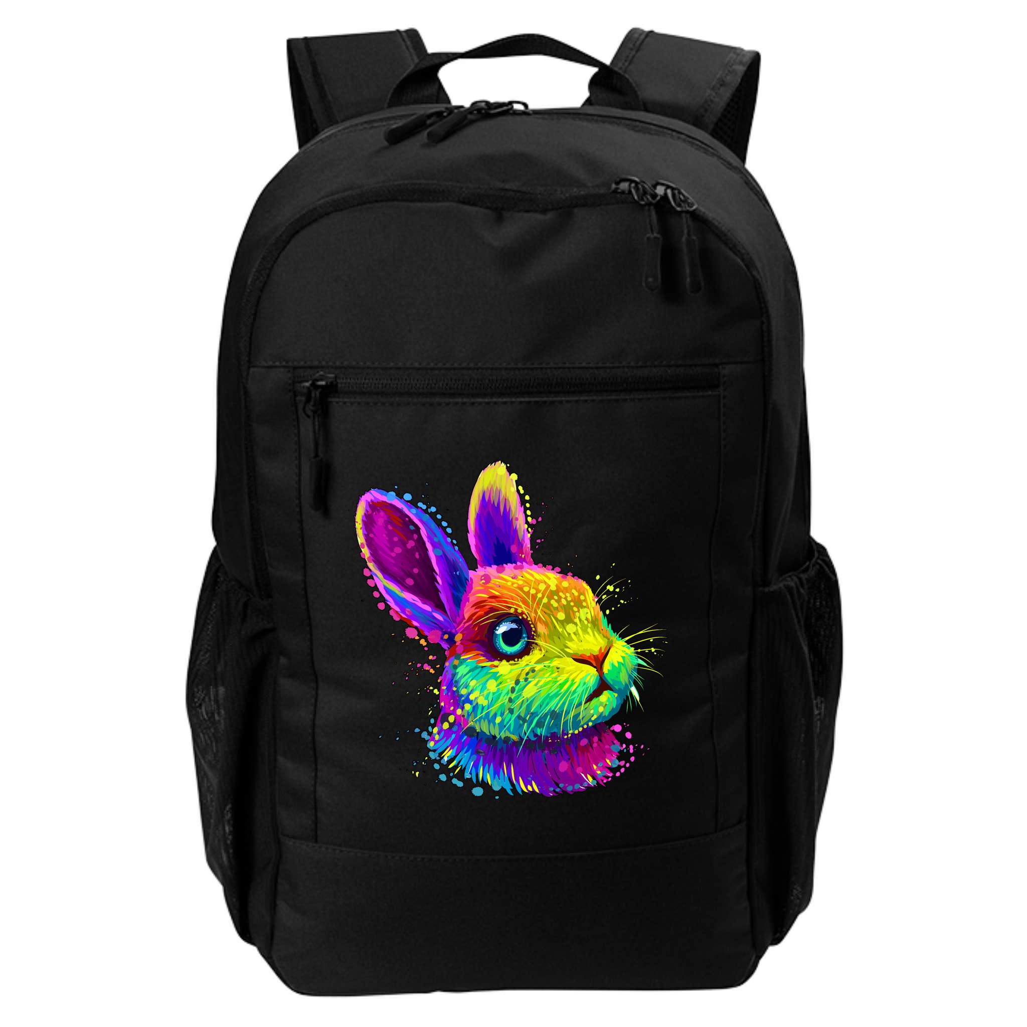 Colorful Rabbit Bunny Art Backpack