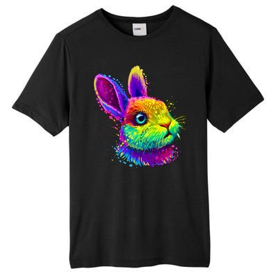 Colorful Rabbit Bunny Art Tall Fusion ChromaSoft Performance T-Shirt