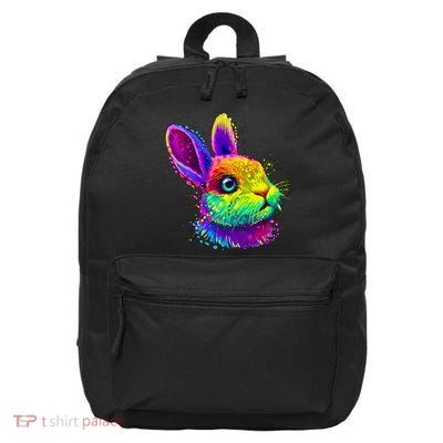 Colorful Rabbit Bunny Art 16 in Basic Backpack