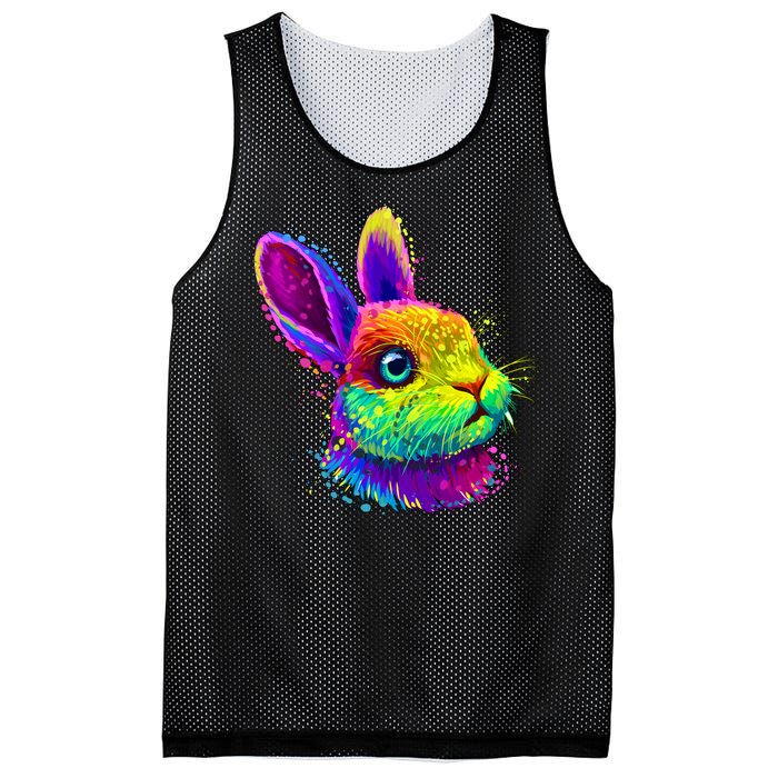 Colorful Rabbit Bunny Art Mesh Reversible Basketball Jersey Tank