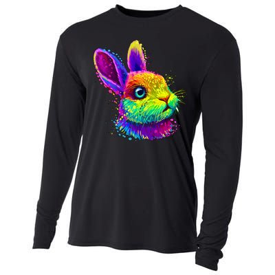 Colorful Rabbit Bunny Art Cooling Performance Long Sleeve Crew