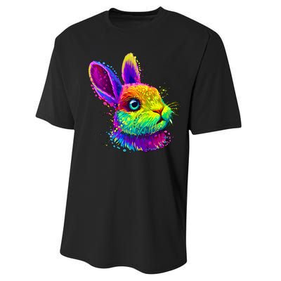 Colorful Rabbit Bunny Art Performance Sprint T-Shirt