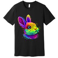 Colorful Rabbit Bunny Art Premium T-Shirt