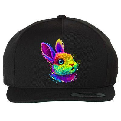 Colorful Rabbit Bunny Art Wool Snapback Cap