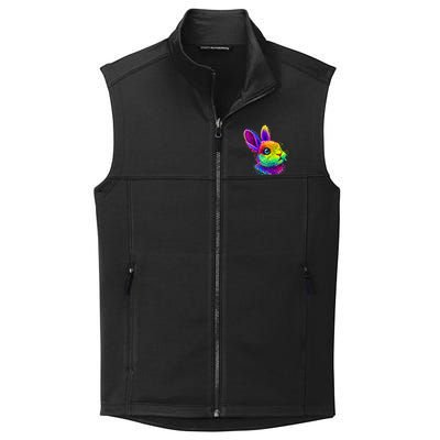 Colorful Rabbit Bunny Art Collective Smooth Fleece Vest