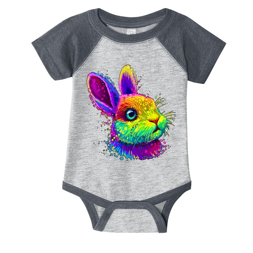 Colorful Rabbit Bunny Art Infant Baby Jersey Bodysuit