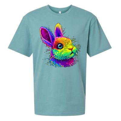 Colorful Rabbit Bunny Art Sueded Cloud Jersey T-Shirt