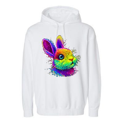 Colorful Rabbit Bunny Art Garment-Dyed Fleece Hoodie