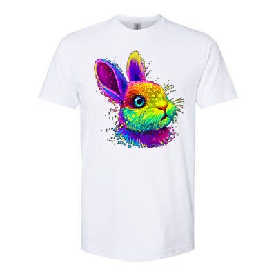 Colorful Rabbit Bunny Art Softstyle CVC T-Shirt