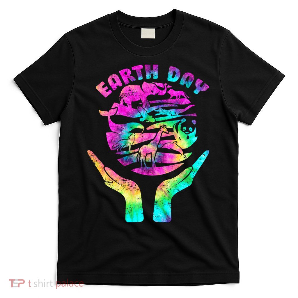 Colorful Retro Earth Day Animals T-Shirt