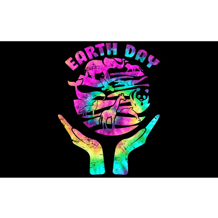 Colorful Retro Earth Day Animals Bumper Sticker