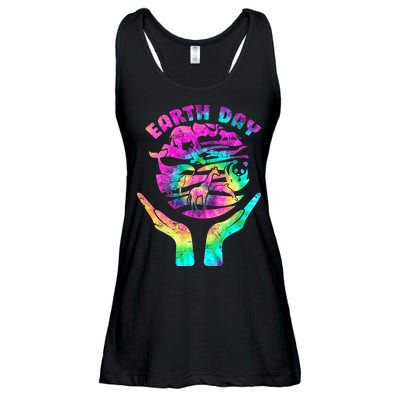 Colorful Retro Earth Day Animals Ladies Essential Flowy Tank