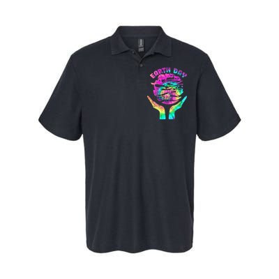 Colorful Retro Earth Day Animals Softstyle Adult Sport Polo