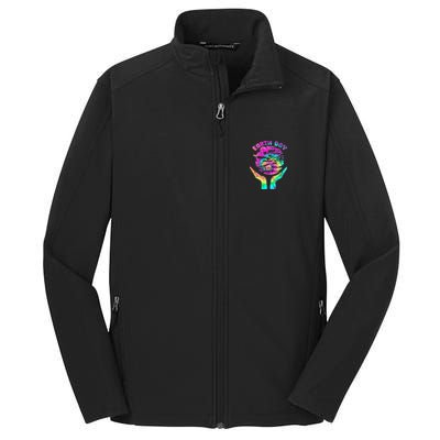 Colorful Retro Earth Day Animals Core Soft Shell Jacket