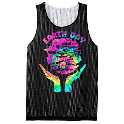 Colorful Retro Earth Day Animals Mesh Reversible Basketball Jersey Tank