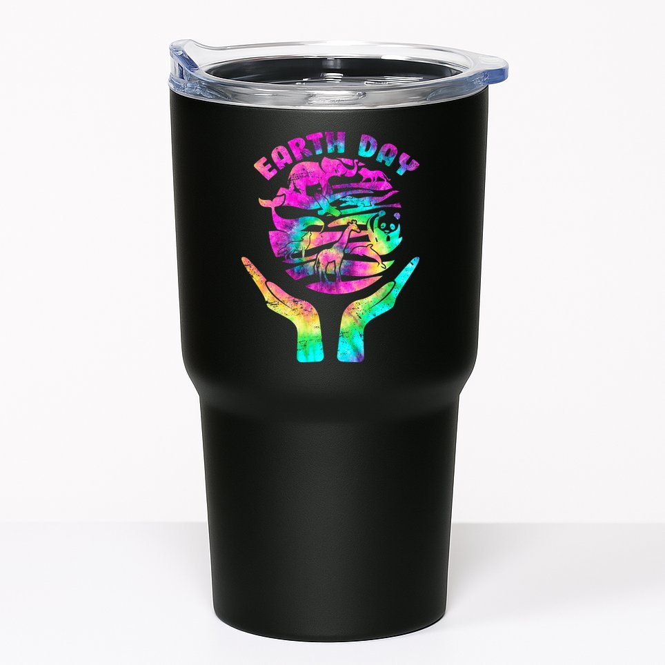 Colorful Retro Earth Day Animals Tumbler