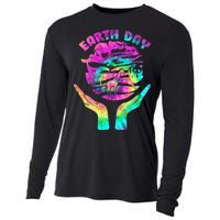 Colorful Retro Earth Day Animals Cooling Performance Long Sleeve Crew