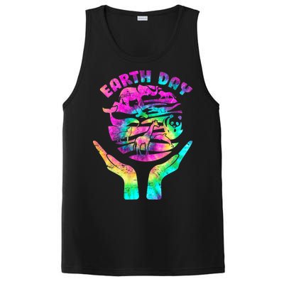 Colorful Retro Earth Day Animals PosiCharge Competitor Tank