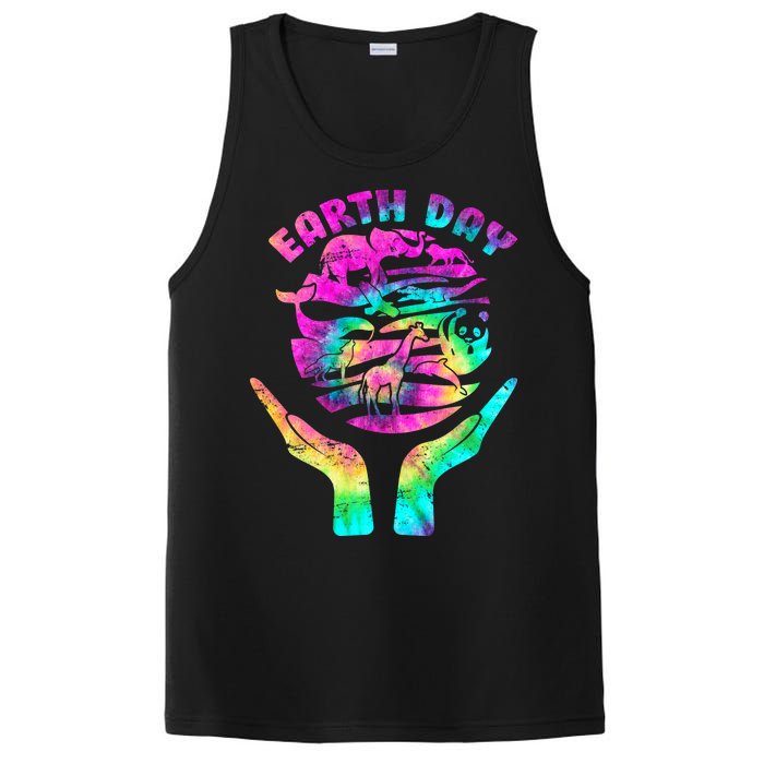 Colorful Retro Earth Day Animals PosiCharge Competitor Tank