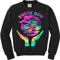 Colorful Retro Earth Day Animals Kids Sweatshirt