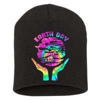 Colorful Retro Earth Day Animals Short Acrylic Beanie