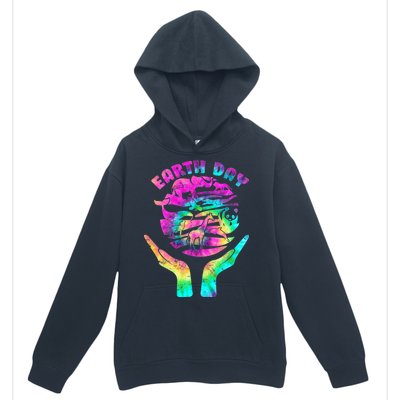 Colorful Retro Earth Day Animals Urban Pullover Hoodie