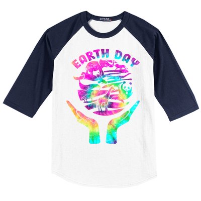 Colorful Retro Earth Day Animals Baseball Sleeve Shirt