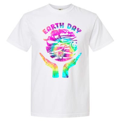 Colorful Retro Earth Day Animals Garment-Dyed Heavyweight T-Shirt