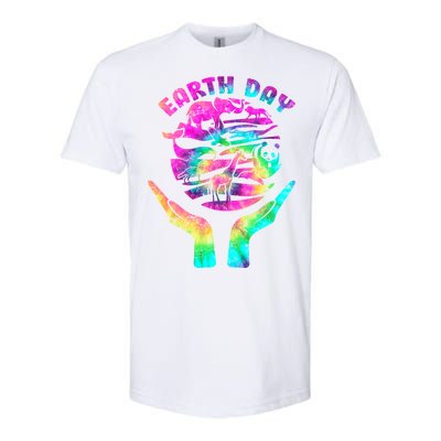 Colorful Retro Earth Day Animals Softstyle CVC T-Shirt