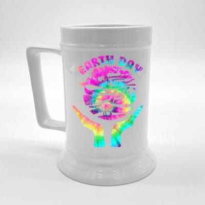 Colorful Retro Earth Day Animals Beer Stein