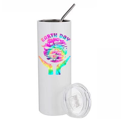 Colorful Retro Earth Day Animals Stainless Steel Tumbler