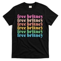 Colorful Retro Free Britney Logo T-Shirt