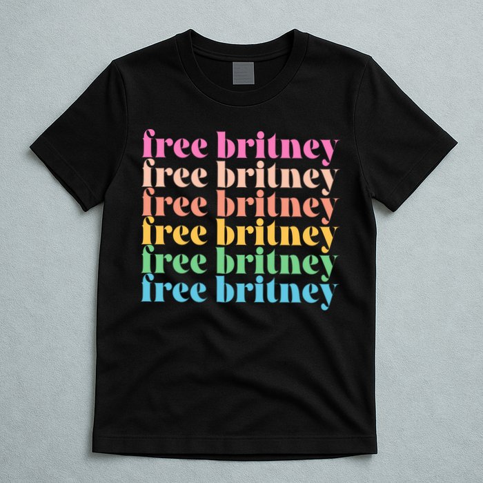 Colorful Retro Free Britney Logo T-Shirt