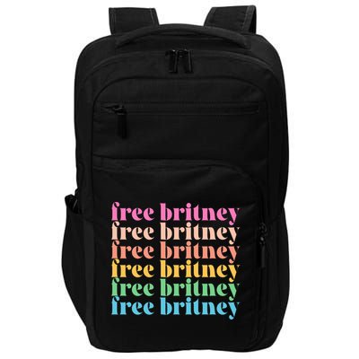Colorful Retro Free Britney Logo Impact Tech Backpack
